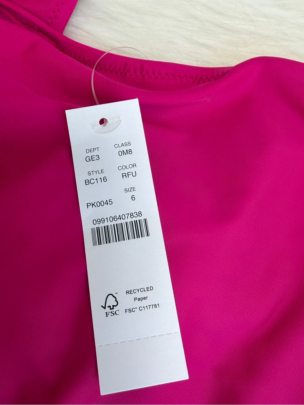 NWT J. Crew V-Neck Ruched One Piece Swimsuit in Radiant Fuchsia Size 6 - Picture 12 of 16